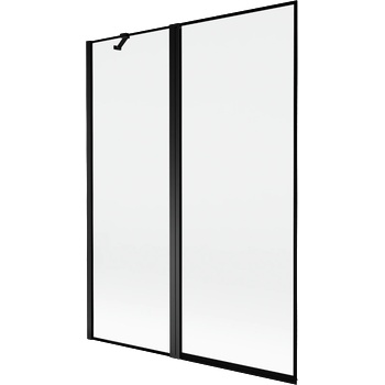 Mexen Mist параван за вана, двукрилен, ляв 130 x 150 см, черна рамка, черно - 8A9-130-011-70-70-L (8A9-130-011-70-70-L)
