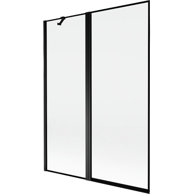 Mexen Mist параван за вана, двукрилен, ляв 130 x 150 см, черна рамка, черно - 8A9-130-011-70-70-L (8A9-130-011-70-70-L)