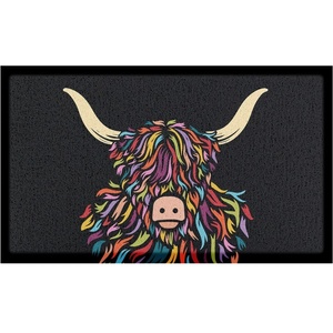Artsy Mats Изтривалка от PVC 40x70 cm Highland Cow - Artsy Doormats (DMB-HIGHLANDCOLOUR-7040)