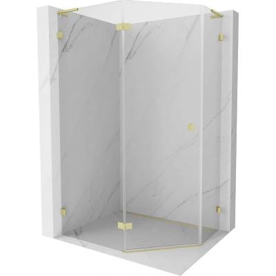 Mexen Lunar L петоъгълен душ кабина с ляво отваряне 100 x 90 cm, прозрачен, (831L-100L-090P-55-00-L)