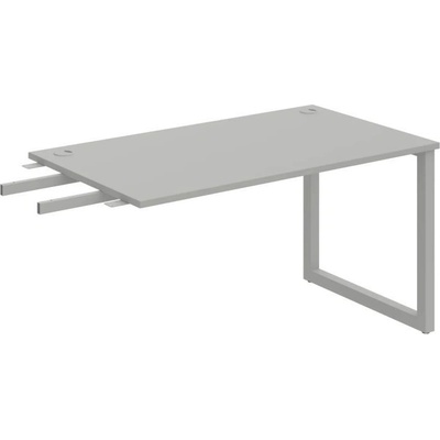 OFFICE PRO s.r.o. HOBIS prídavný stôl do uhla - US O 1400 RU, hĺbka 80 cm, šedá
