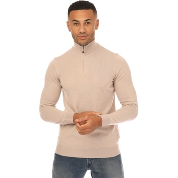 Lyle & Scott Блуза Lyle and Scott Quarter-Zip Merino Sweater - Pink Taupe