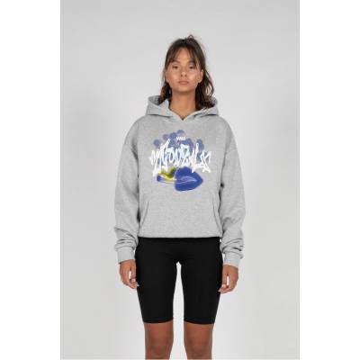 Urban Classics Овърсайз тениска Ladies Kiss x Heavy Oversized Hoody grey XXLUB-MJG11699-00111 - Черен, размер L