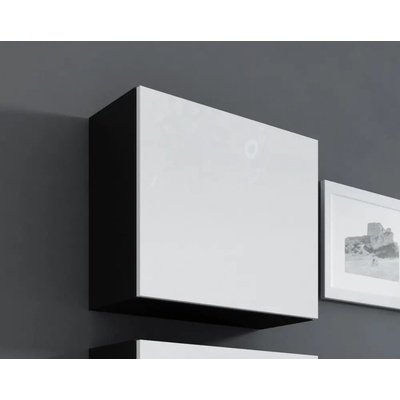 Cama meble Шкаф Cama Квадрат VIGO 50/50/30 черен/бял гланц (WIK VIGO cz/b)