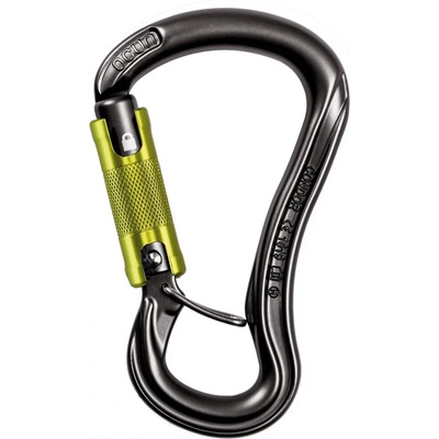 Ocun Заключващ се карабинер Ocun Condor HMS Twist HMS carabiner - Anthracite / Green - размер One Size (323-0142-0211)
