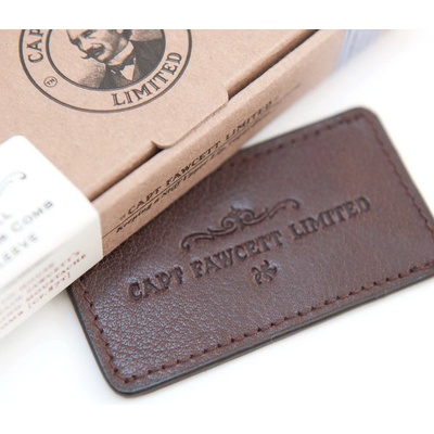 Captain Fawcett Kožené pouzdro pro skládací hřeben na knír