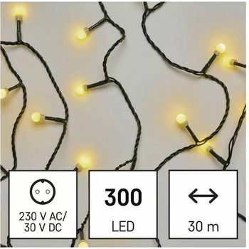 Emos D5AW04 LED řetěz kuličky vnitřní i venkovní teplá bílá 30 m,A