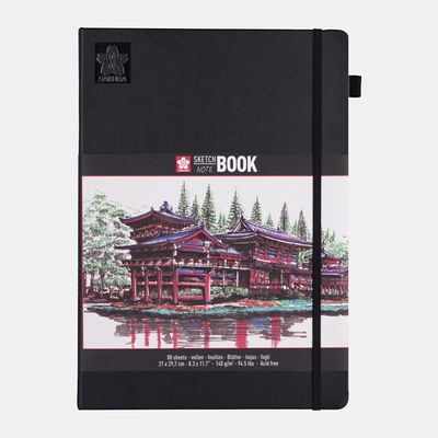 Sketchbook Sakura v pevnej väzbe s bielym papierom 140g 21 x 29,7