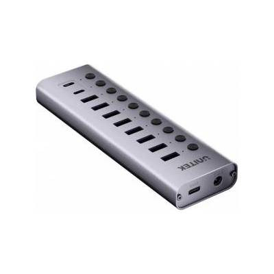 Unitek Hub USB C/USB A 10in1 5Gbps, 8x USB A, 2x USB C with port switches