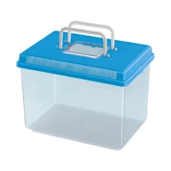 Ferplast - Geo Flat Large - Контейнер за транспортиране на рибки и костенурки с дръжка, 6 литра, 30х20х20, 3 см