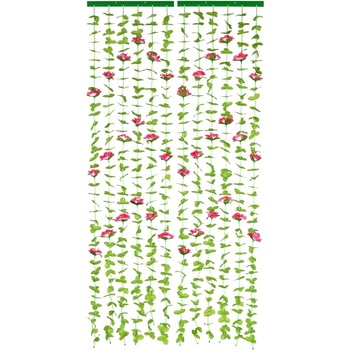 Maximex Червено-зелено перде за врата 90x190 cm Roses - Maximex (9947401500)