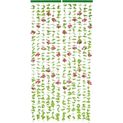 Maximex Червено-зелено перде за врата 90x190 cm Roses - Maximex (9947401500)