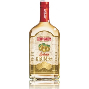 Zipser Hruška Spišská 40% 0,7 l (čistá fľaša)