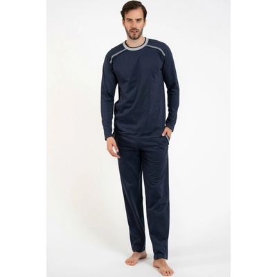 Italian Fashion Zbyšek pánské pyžamo dlouhé tm.modré
