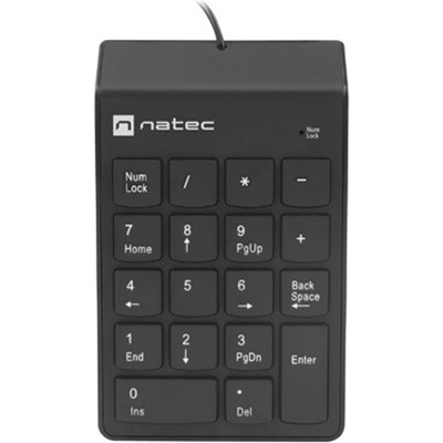 NATEC Цифрова клавиатура Natec Goby 2, 18 клавиша, черна, USB (NKL-2022)