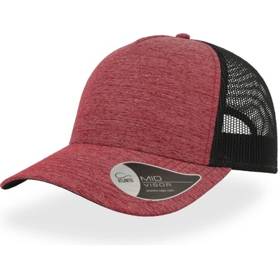 Atlantis Headwear Rapper Melange Trucker 5 panelová COT33019500499-red Červená