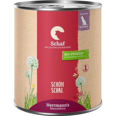 Herrmann's Menu Bio-Sensitive skopové s bio cuketou a bio bramborami 6 × 800 g