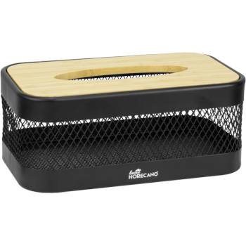 HORECANO HOME-Поставка за кърпички 25x10xh14cm MATT BLACK (KM109A) (0185164)