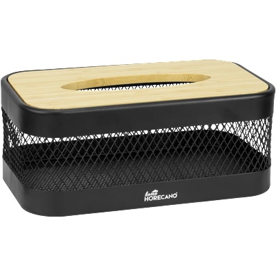 HORECANO HOME-Поставка за кърпички 25x10xh14cm MATT BLACK (KM109A) (0185164)