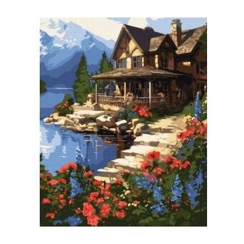 Ideyka Painting by numbers 40x50cm Cottage by the sea