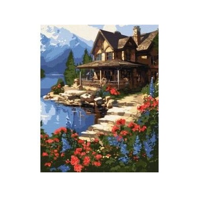 Ideyka Painting by numbers 40x50cm Cottage by the sea
