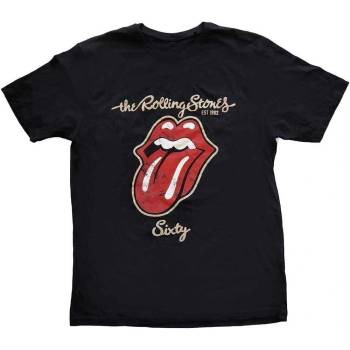 The Rolling Stones Sixty Plastered Tongue (Suede Flock Print) Black XL Риза (RSTS173MB04)
