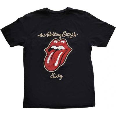 The Rolling Stones Sixty Plastered Tongue (Suede Flock Print) Black XL Риза (RSTS173MB04)