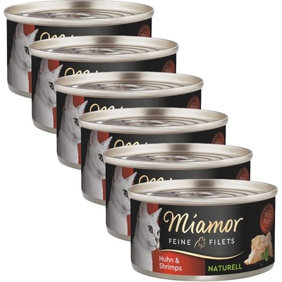 Miamor Feine Filets Naturell пиле и скариди 6 x 80 г