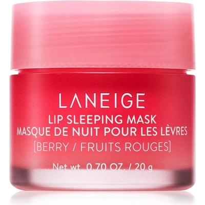 LANEIGE Lip Sleeping Mask нощна регенерираща маска за устни цвят Berry 20 гр