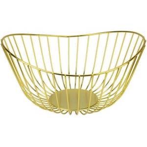 Horecano - Метална фруктиера / купа елипса 28x27xh10/13см златна CHARM-(232033) (HC-981806) (01981806)