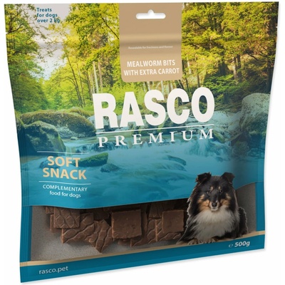 Pochúťka Rasco Premium múčne červy a extra mrkvou500 g