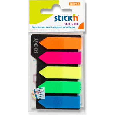 Hopax Stick'n Clearnote - tvarované samolepicí záložky - šipky