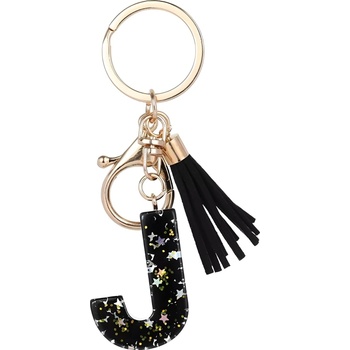 HARAHU Ключодържател Азбука - j / Черна kp37780 (37780)