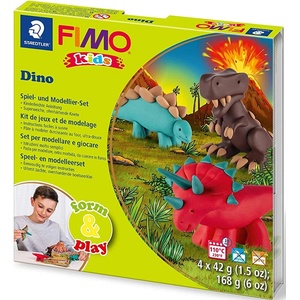 STAEDTLER Комплект глина Staedtler Fimo Kids - Dino, 4 x 42 g (23850-А-DINO)