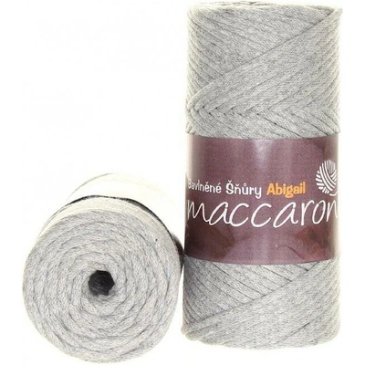 Maccaroni Abigail 3 mm světle šedá 1