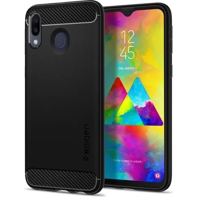 Samsung Силиконов калъф кейс Spigen Rugged Armor за Samsung M20 , черен мат