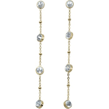 Crystalp oceľové náušnice s kryštálmi 42158.EG