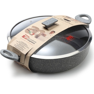 Accademia Mugnano Am ТИГАН С ДВЕ ДРЪЖКИ+КАПАК regina di pietra 32cm (rptgmcv232i)