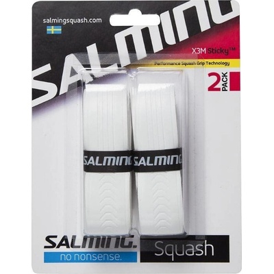 Salming Squash X3M Sticky Grip 2ks biela