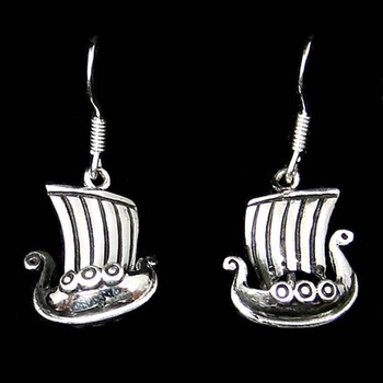 Megalith DRAKKAR stříbrné náušnice P40947