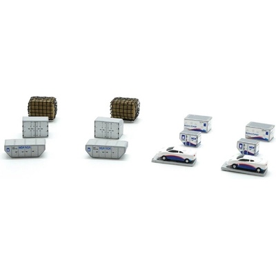 JC Wings Airport Accessories Cargo Container Set NCA 1:400