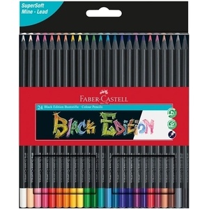 Faber-Castell Цветни моливи FABER-CASTELL Black Edition 24 цвята