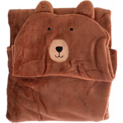 Kids Collection Dětská deka s kapucí TIBI hnědá hnědý