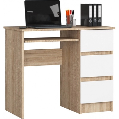 Ak Furniture A-6 90 cm dub sonoma / bílý pravý