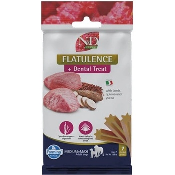 Farmina N&D Quinoa Flatulence Dental Care Treat With Lamb and Yucca Medium Maxi - Дентални стикове за кучета от средни и едри породи с агнешко, киноа и юка - 100 гр, Италия - KND0011001