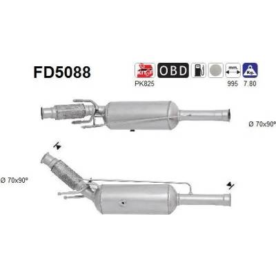 Filtr sazových částic, výfukový systém AS FD5088