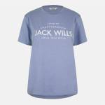 Jack Wills Дамска тениска Jack Wills Forstal Boyfriend T-Shirt Ladies - Periwinkle