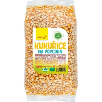 WOLFBERRY Kukurica na popcorn BIO 1000 g