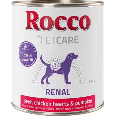 Rocco Diet Care Renal hovädzie s kuracími srdiečkami a tekvicou 6 x 800 g