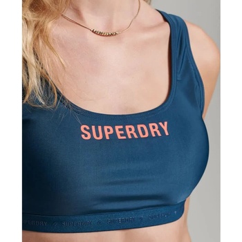 Superdry Code Micro Elastic Top bikini top - Blue (Blue Bottle)